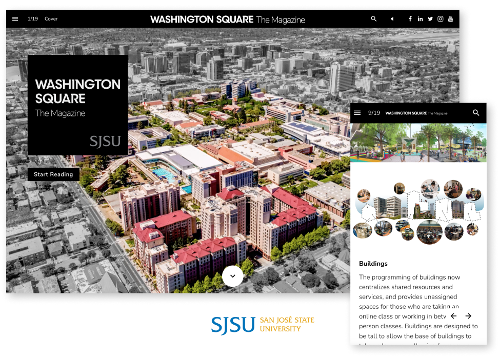 Engaging Digital Magazine Example SJSU