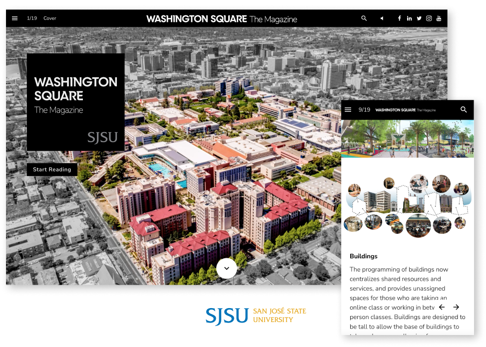 Engaging Digital Magazine Example SJSU