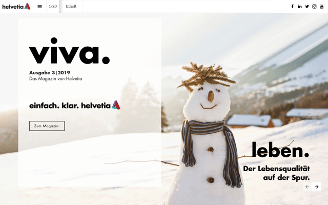 Foleon Content Example from Helvetia