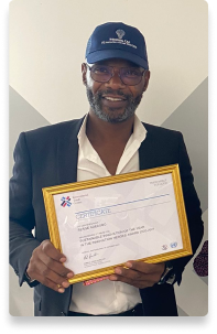 Serge with his innovator award