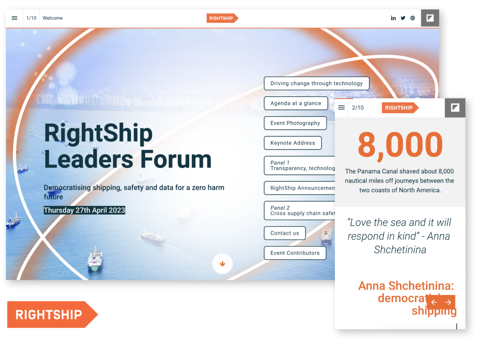 Rightship Leaders Forum event brochure